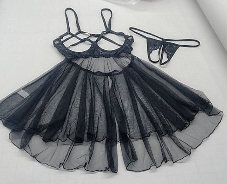 Lingerie Nightdress with Adjustable Straps and Temptation