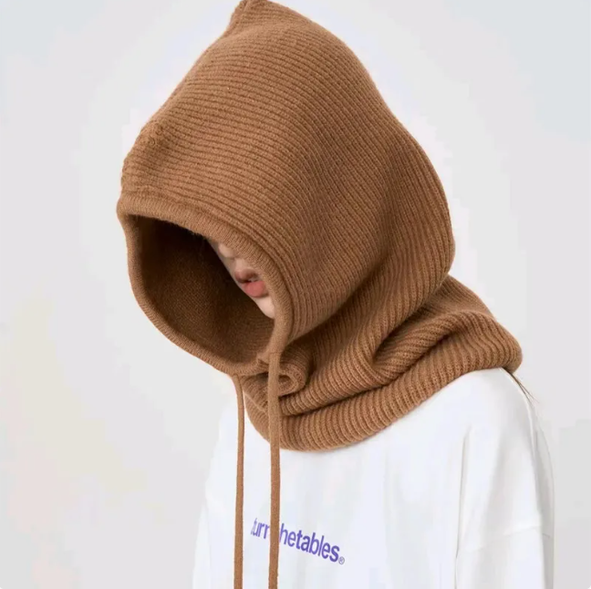 Wool Drawstring Pullover Beanie | Streetwear