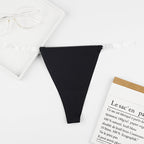 Women's Seamless Ice Silk Thong Briefs for Daily Wear