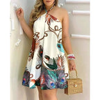 Girls' Summer Beach Off-Shoulder Loose Dress