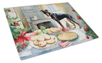 Doberman Pinscher Christmas Cookies Glass Cutting Board