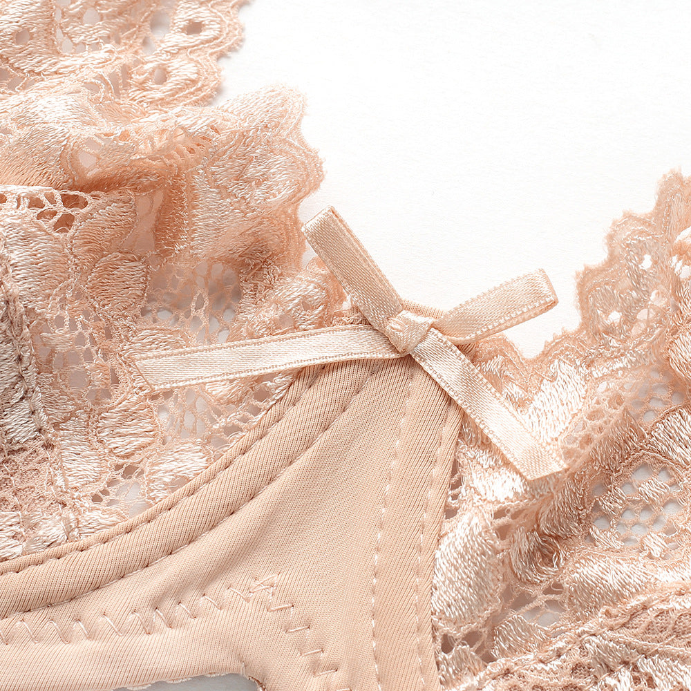 Breathable Lace Bra, Plus Size Adjustable Underwear