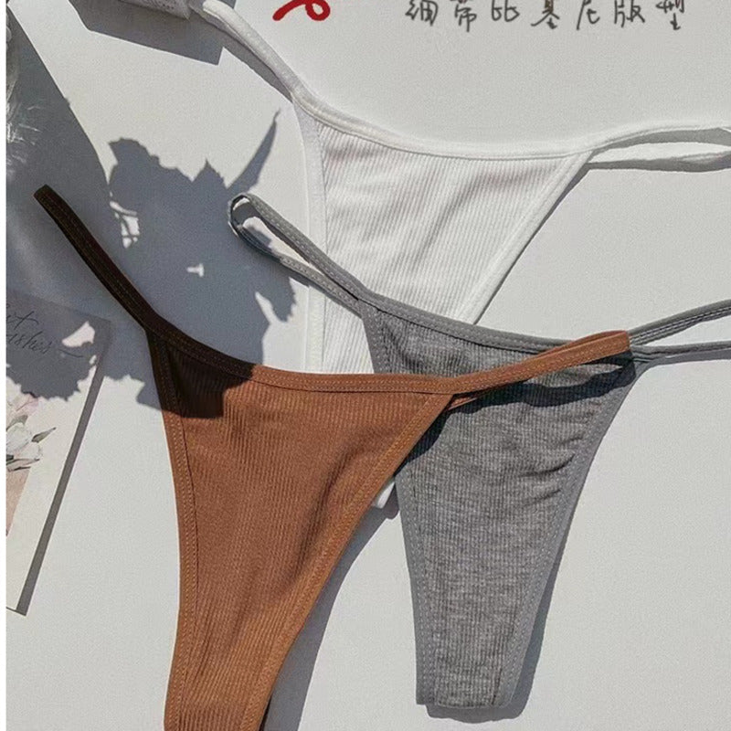 Ultra-Thin Cotton Thong Women's Breathable Underwear