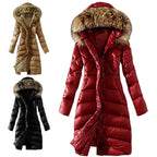 New Style Slim Down Coat with Large Faux Fur Collar