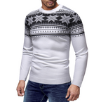 Men's Christmas Sweater with Geometric Patterns
