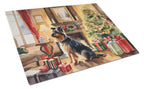 Australian Terrier Cozy Christmas Glass Cutting Board