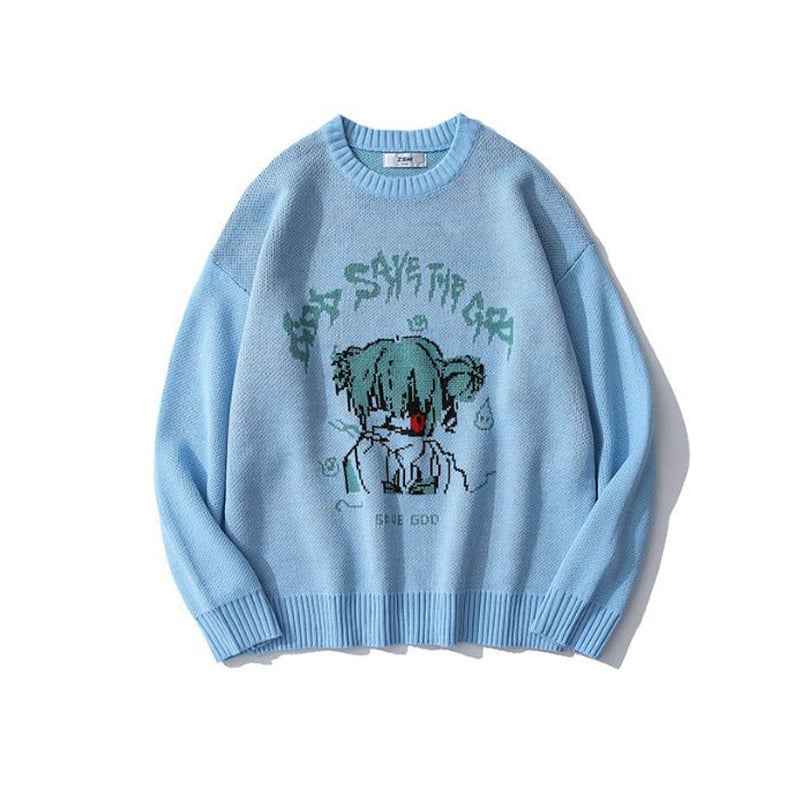 Simple Women's Loose Knitted Sweater Fashion Design