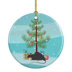 Black Rat Merry Christmas Ceramic Ornament