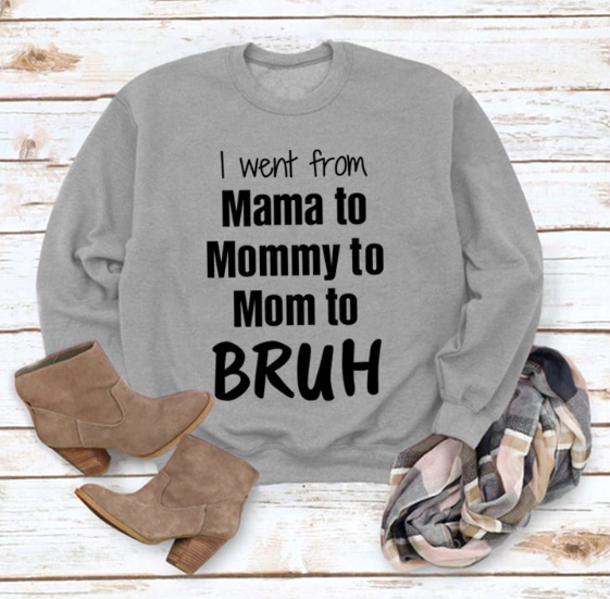 Round Neck Loose Sweater - Wish I Went From Mama