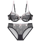 Exquisite Pink Lace Bra - Ultra-thin Large Size
