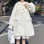 Cute Japanese Doll Collar Woolen Coat for Women