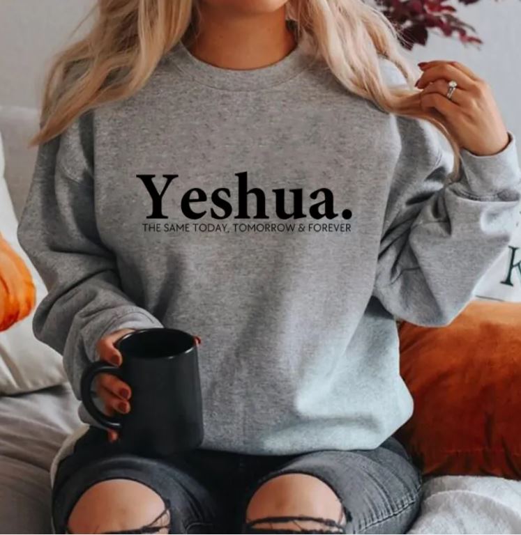 Vintage Yeshua Christian Sweatshirt Christian Apparel Faith | Faith Streetwear