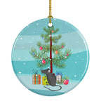 Satin Mouse Merry Christmas Ceramic Ornament