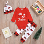 Christmas Baby Onesie Set - Three Piece Outfit