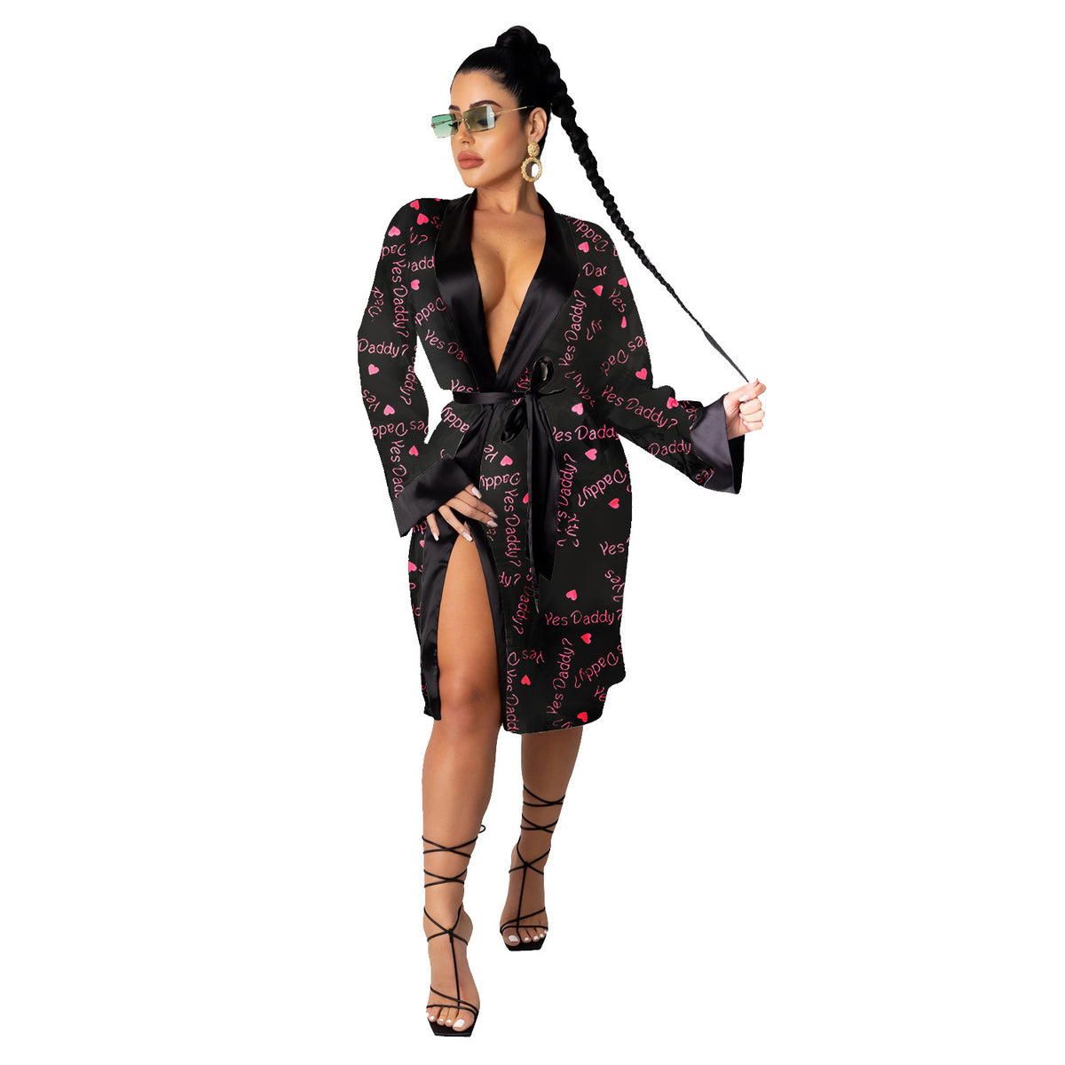 D9452 Women's Loose Sexy Sleepwear Dress & Robe