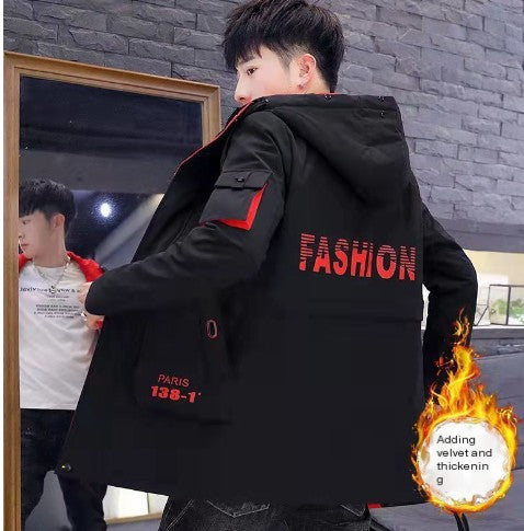 Men's Plus Size Waterproof Hooded Winter Parka Jacket