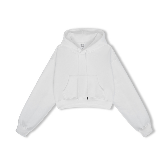 High Street Women's Short Hooded Plush Sweater