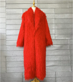 Women's Winter Leather Fur Coat