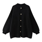 French Loose Round Neck Cardigan Sweater
