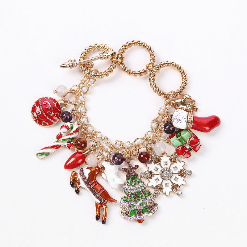 Factory Direct Christmas Bracelet with Snowflake Design