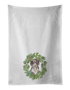 Dachshund Puppy Dappled Christmas Wreath Kitchen Towel Set of 2
