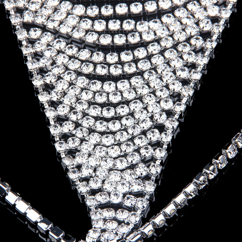 Rhinestone Thong Body Chain