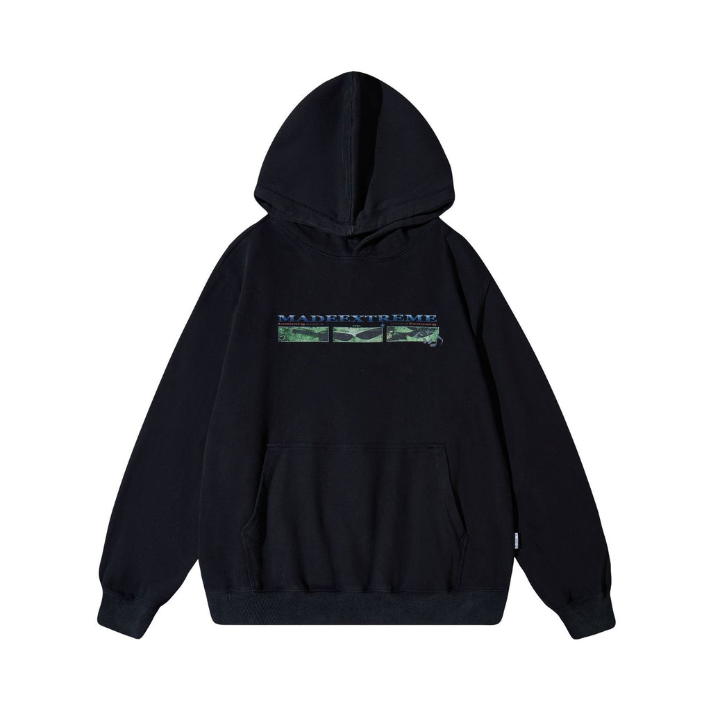 Street Tide Printed Washed Sweater for Men and Women