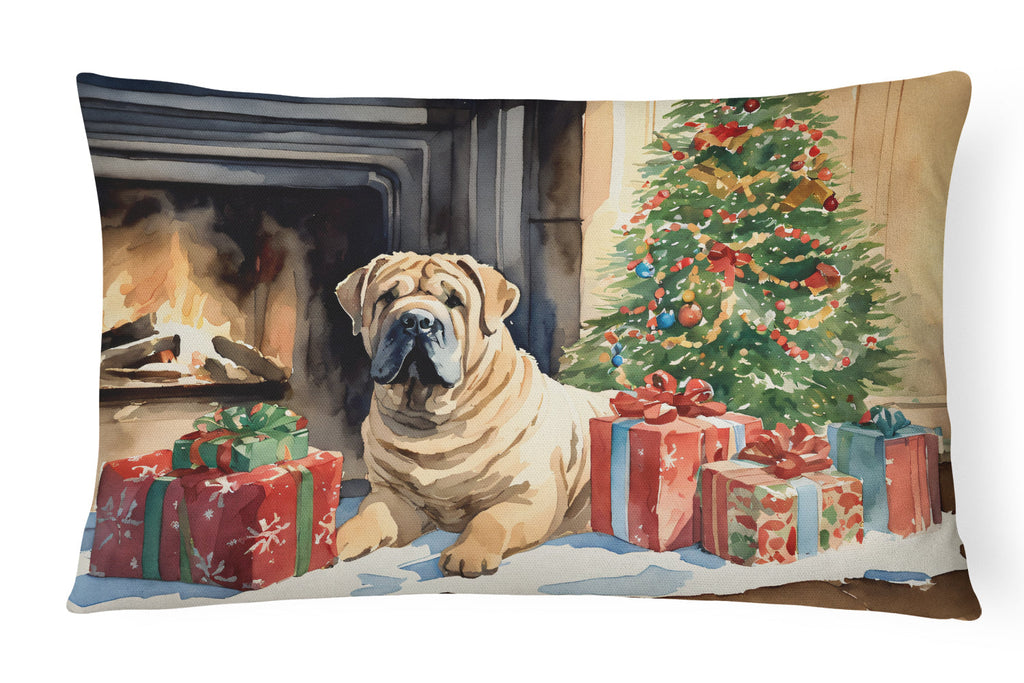 Shar Pei Cozy Christmas Throw Pillow