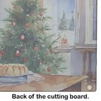 Basset Hound Christmas Cookies Glass Cutting Board