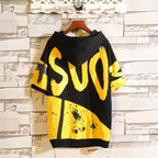 Short Sleeve Hoodie with Letter Design | Streetwear