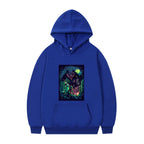Men's Oversized Anime Monster Print Hoodie - Casual Pullover | Streetwear