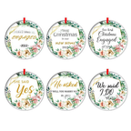 Double-Sided Printed Ceramic Christmas Bauble Ornament