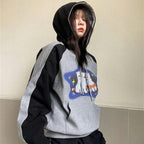 Women's Loose Retro Starry Cat Sweater