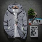 Trendy Men's Super Thin Windbreaker Jacket with Zipper