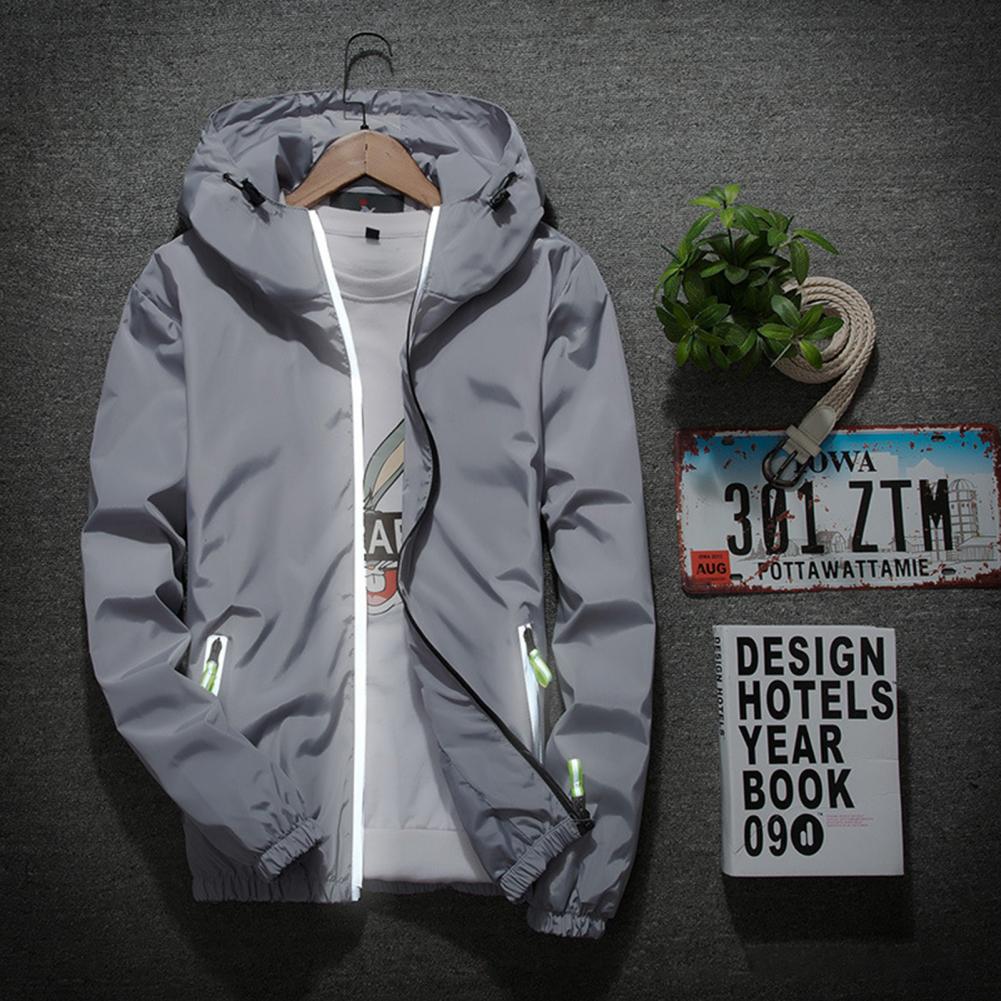 Trendy Men's Super Thin Windbreaker Jacket with Zipper