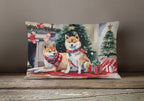 Shiba Inu Cozy Christmas Throw Pillow