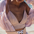 Cross-Border Women's Deep V Crop Top Tank Top