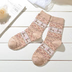 Christmas Elk Angora Wool Mid-Calf Socks