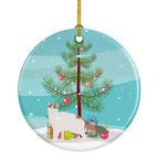 Turkish Van Cat Christmas Ceramic Ornament