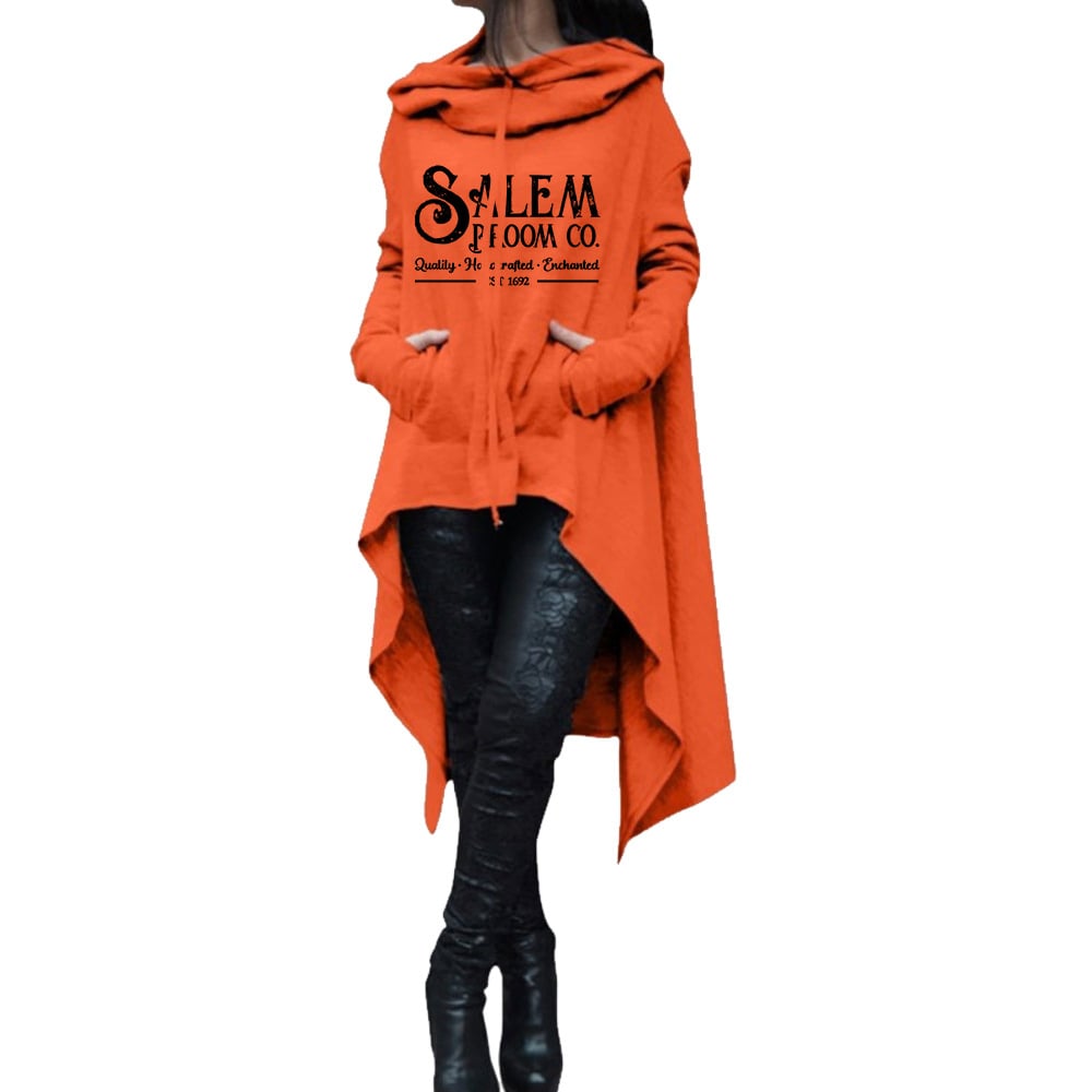 Irregular Hooded Sweater for Autumn and Winter Plus Size