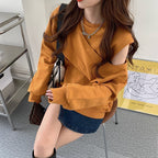 Korean Loose Fit Thin Jacket in Lazy Style Design