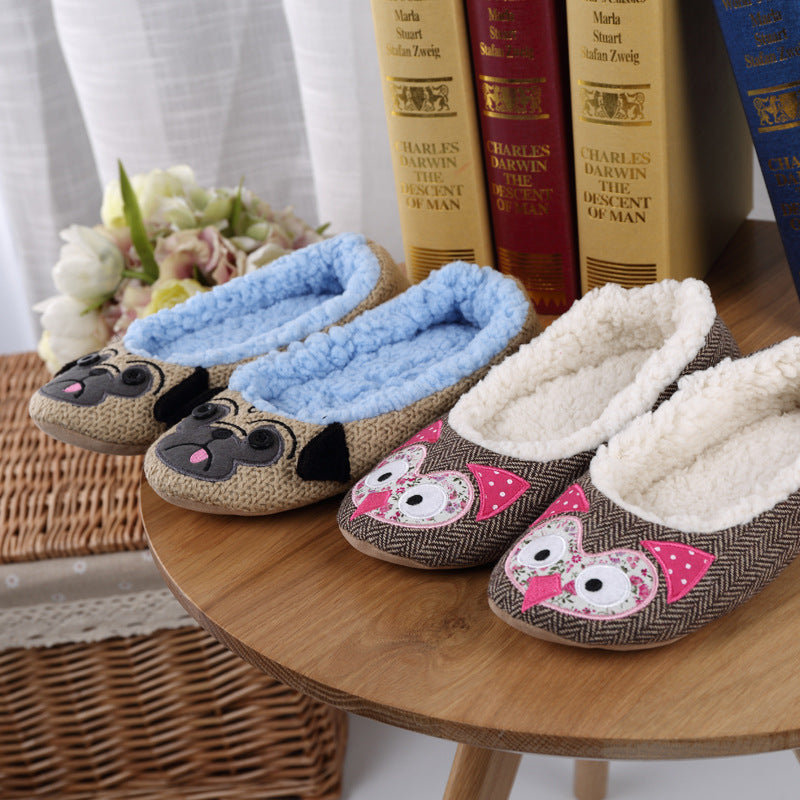 Soft Bottom Cartoon Thermal Slippers for Women