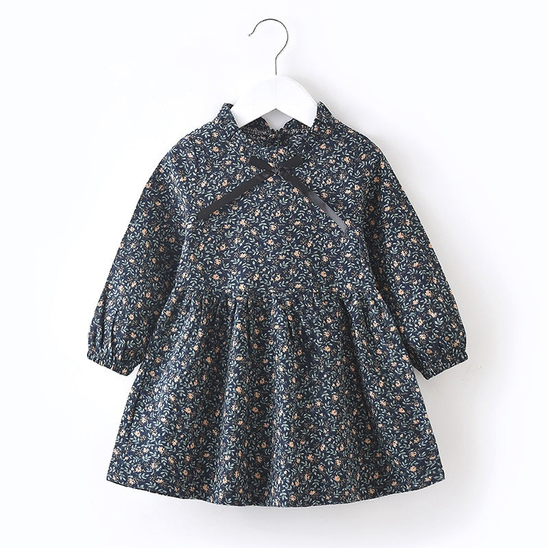 Floral Knitted Cotton Dress for Children
