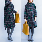 Printed Hooded Sweater for Women - Long and Thick