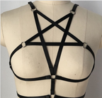 Gothic Punk Style Star Harness Lingerie Set