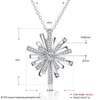 Christmas Snowflake Necklace with Accents