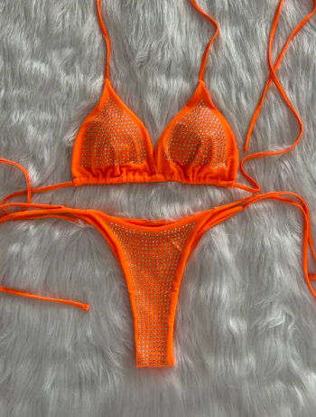 Sparkle Lace-Up Bikini Set