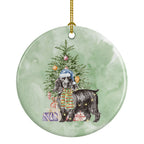 Cocker Spaniel English Black Christmas Presents and Tree Ceramic Ornament
