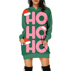Women's Casual Printed Christmas Sweater Dress