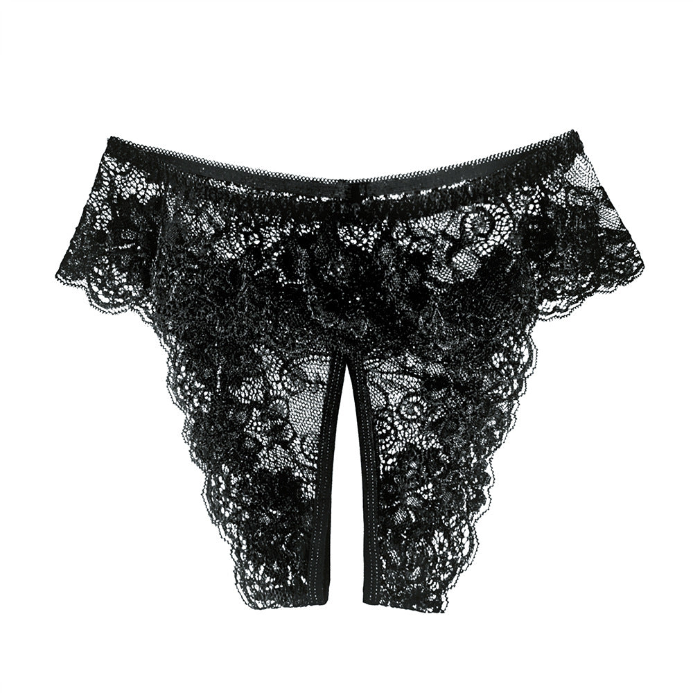 Large Size Open Crotch Lace Panties for Daily Wear
